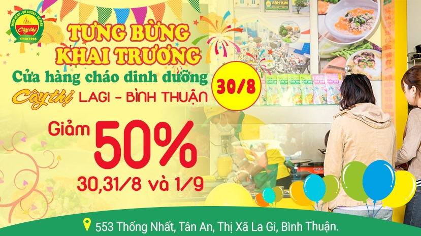 Khai trương cửa hàng Cháo dinh dưỡng Lagi - Bình Thuận