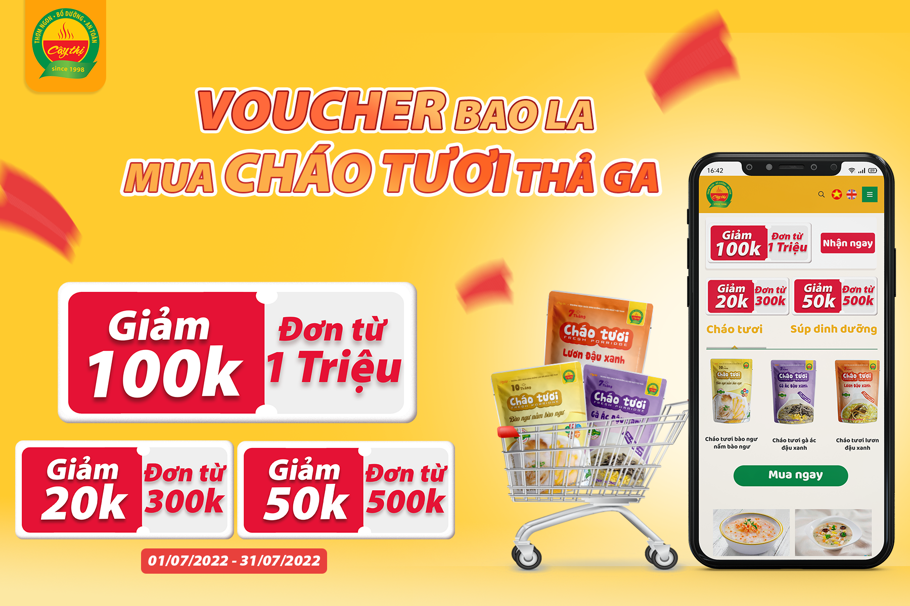 VOUCHER BAO LA MUA CHÁO TƯƠI THẢ GA