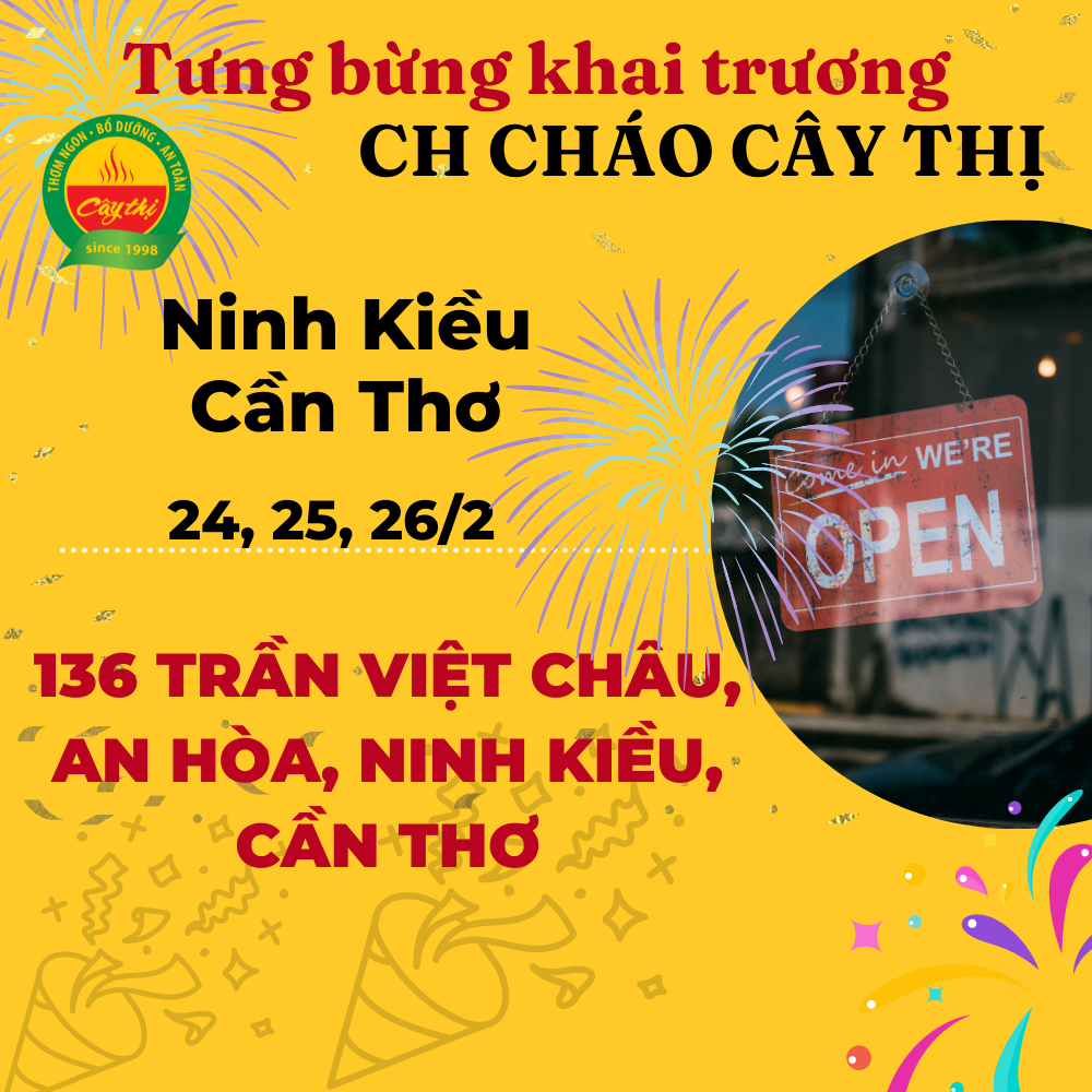 Khai trương cửa hàng cháo dinh dưỡng Cây Thị Ninh Kiều, Cần Thơ