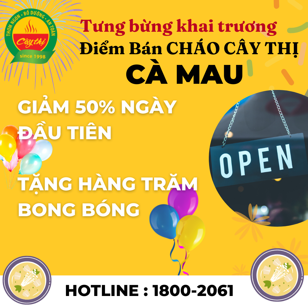 Khai trương điểm bán cháo dinh dưỡng Cây Thị Cà Mau