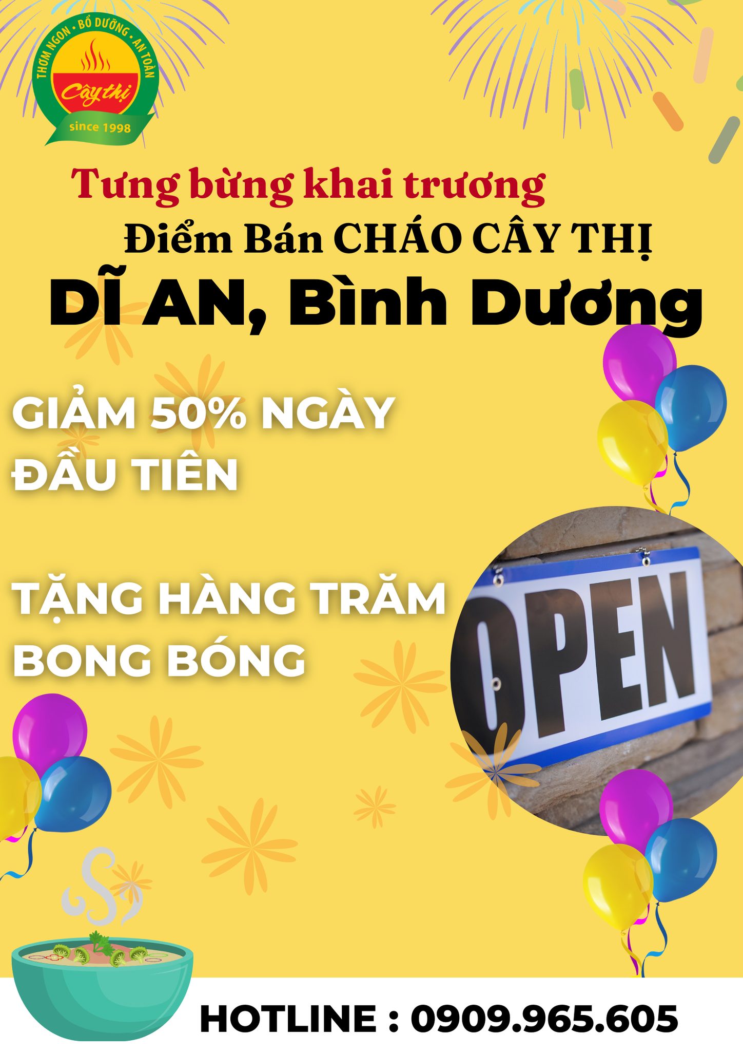 Khai trương điểm bán cháo dinh dưỡng Cây Thị Dĩ An Bình Dương