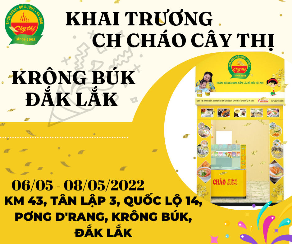 Khai trương cửa hàng cháo dinh dưỡng Cây Thị Krông Búk Đắk Lắk