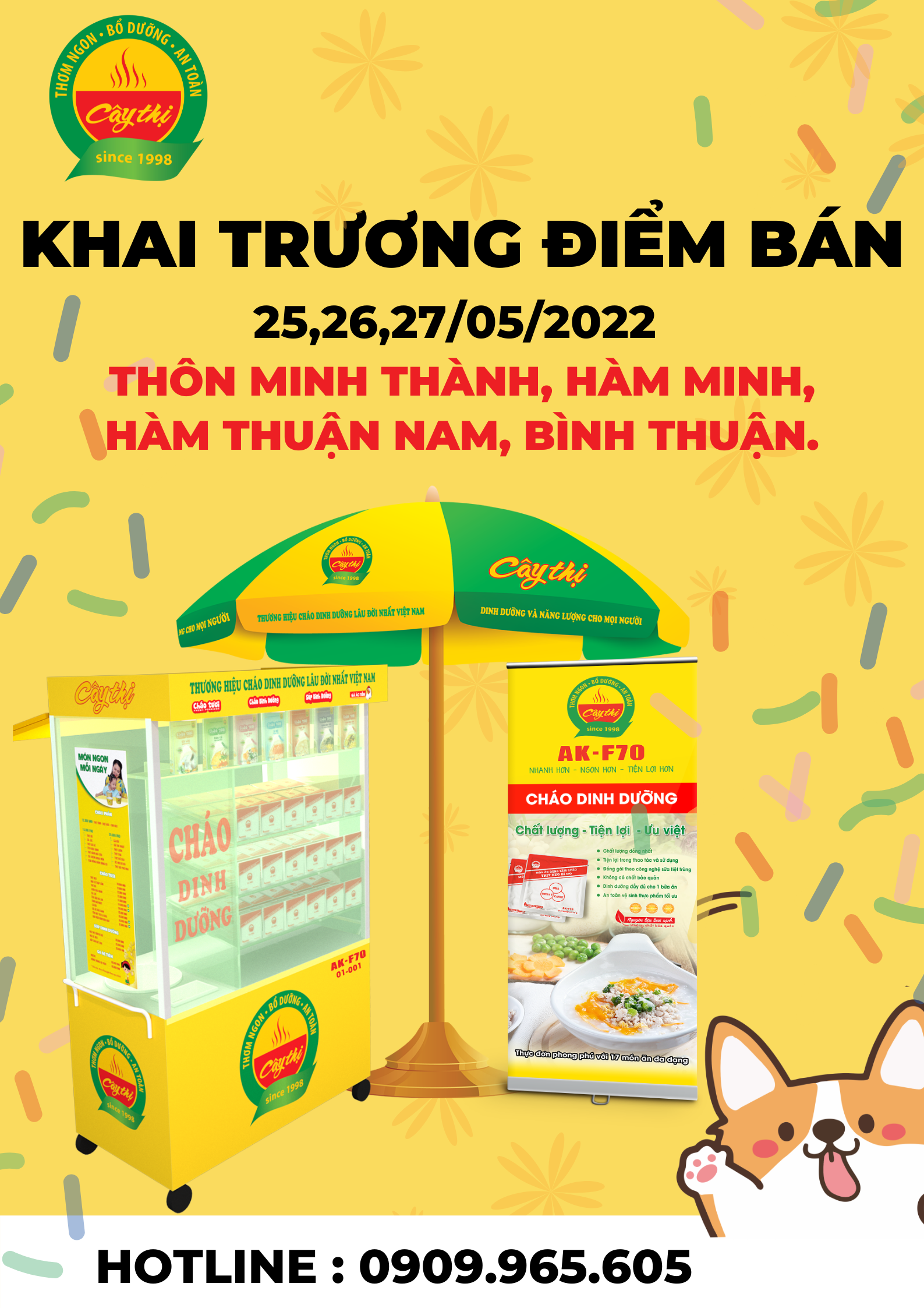 Khai trương điểm bán cháo dinh dưỡng Cây Thị Hàm Thuận Nam, Bình Thuận