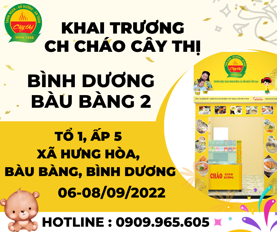 Khai trương cửa hàng cháo dinh dưỡng Cây Thị Bình Dương - Bàu Bàng 2