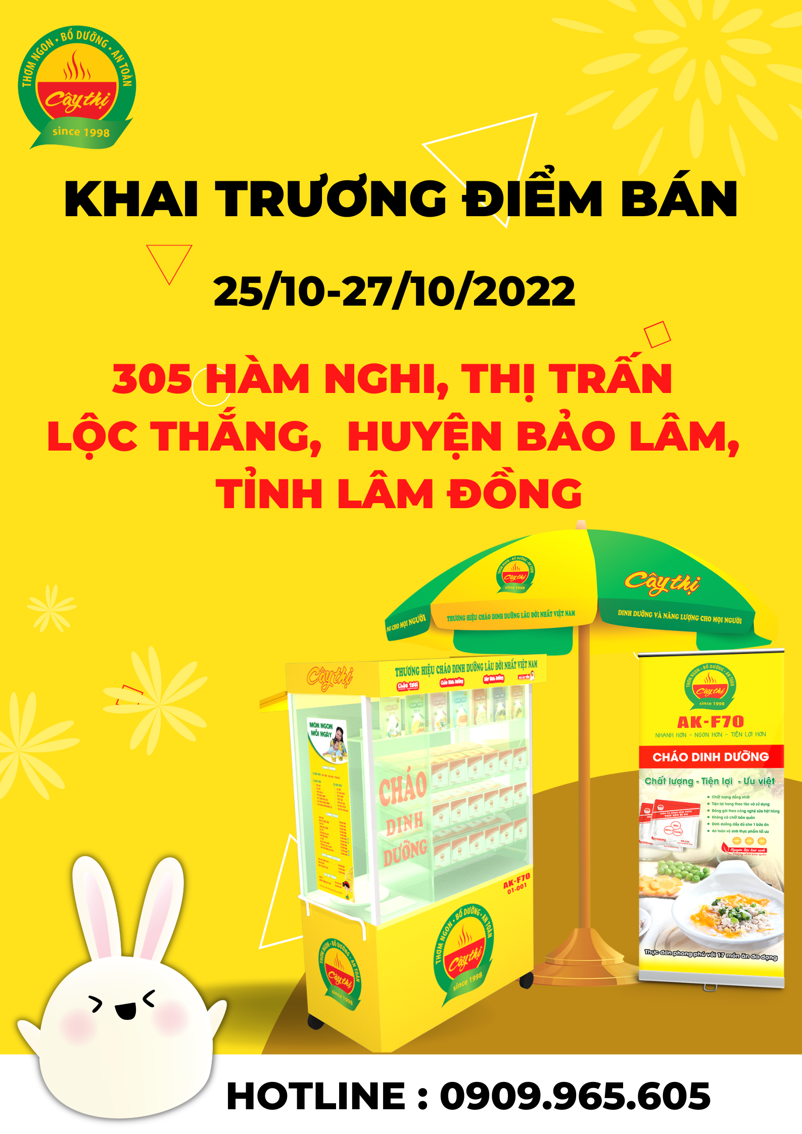 Khai trương điểm bán cháo dinh dưỡng Lâm Đồng, Lộc Thắng