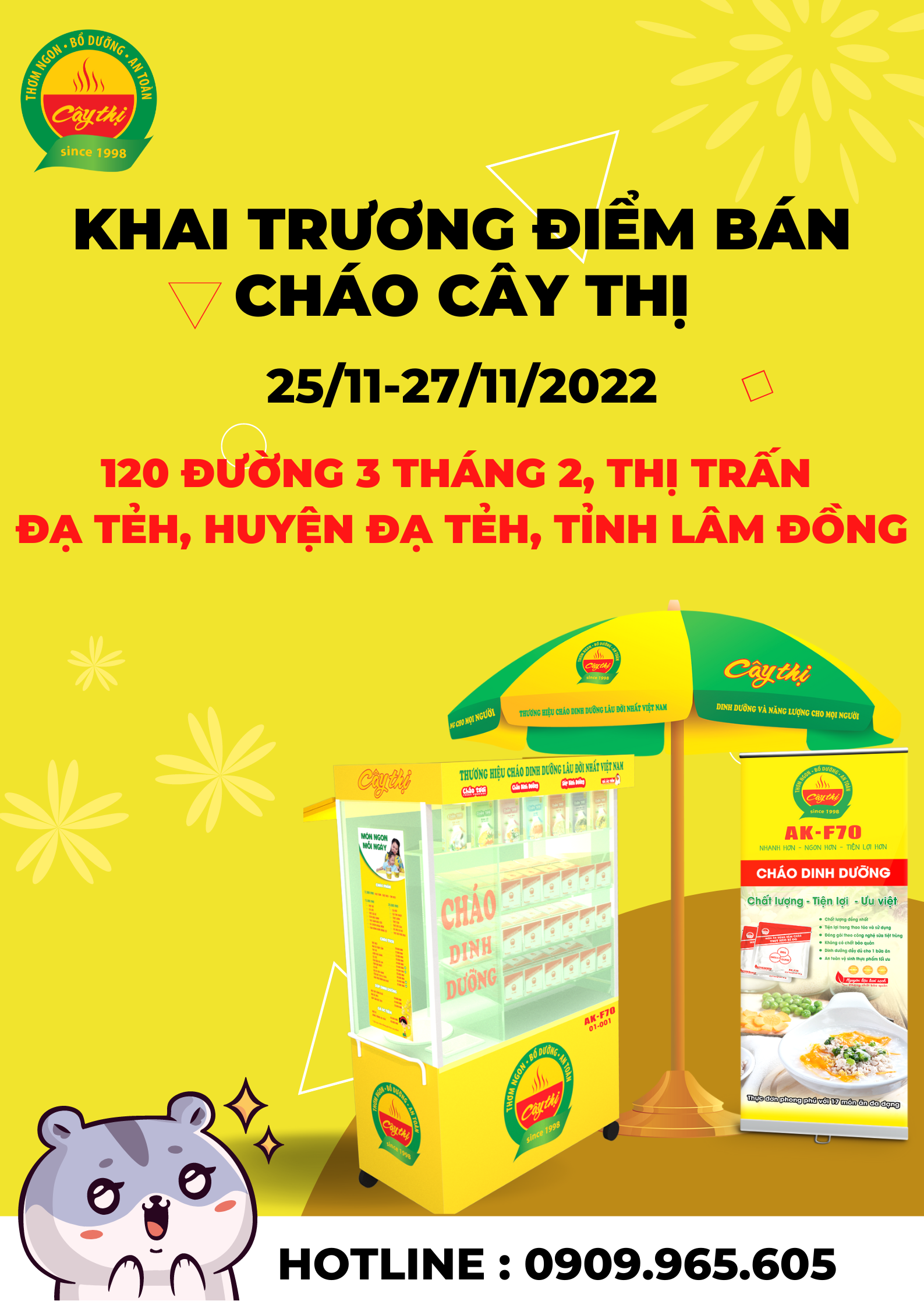 Khai trương điểm bán cháo dinh dưỡng Cây Thị Lâm Đồng - 3 tháng 2