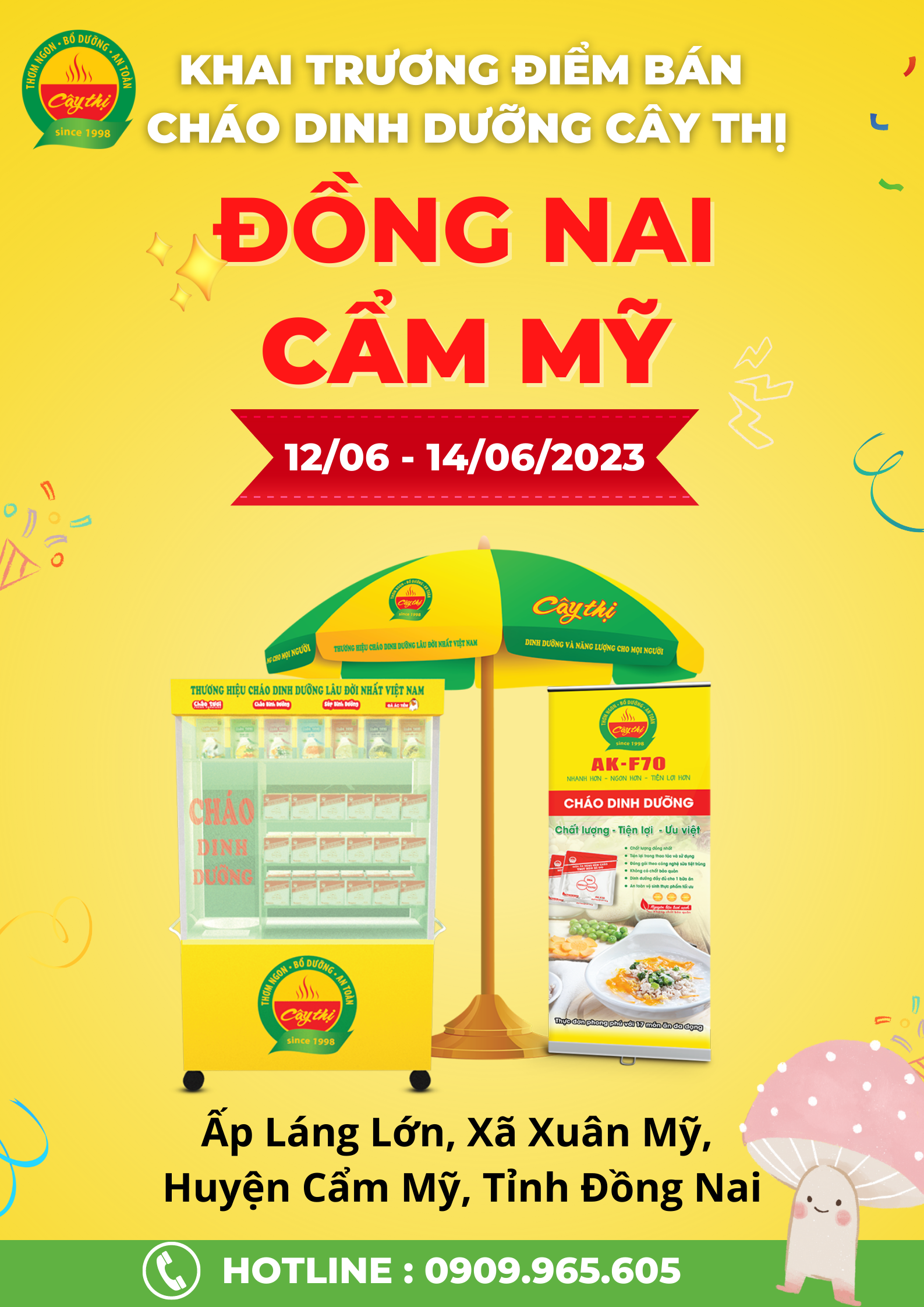 Khai trương điểm bán cháo dinh dưỡng Cây Thị Đồng Nai-Cẩm Mỹ