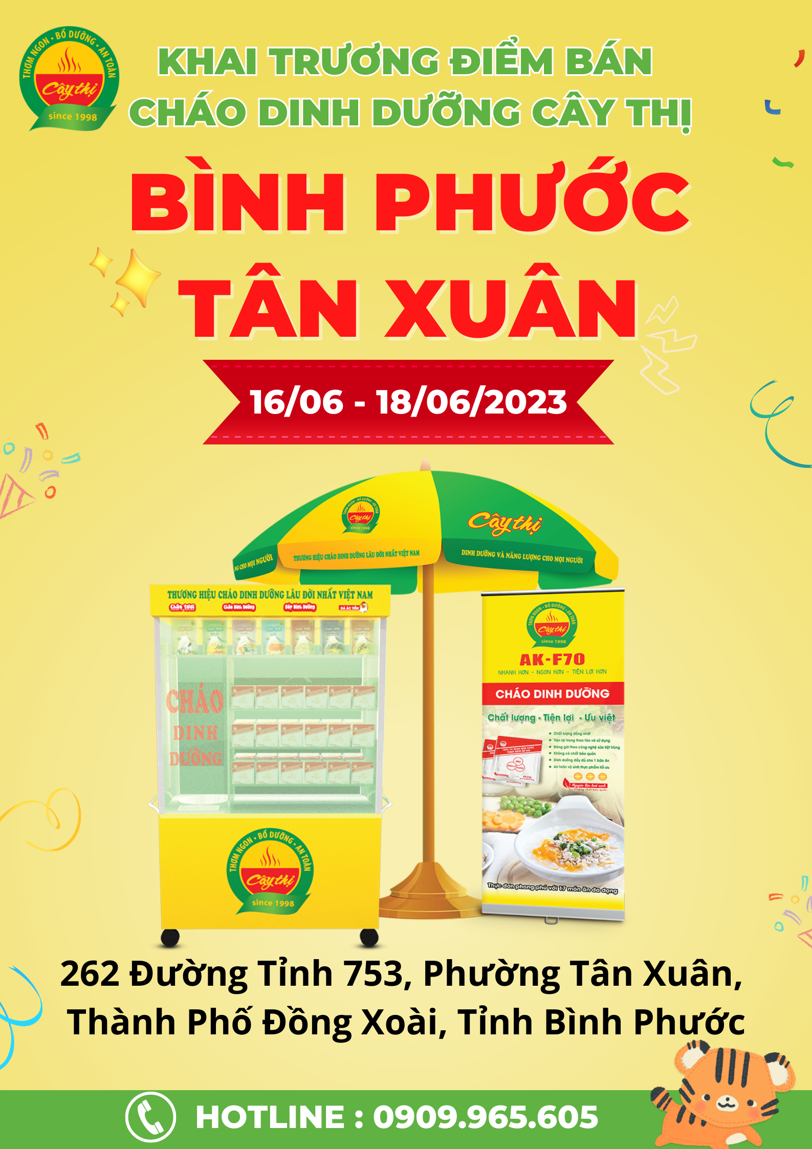 Khai trương điểm bán cháo dinh dưỡng Cây Thị Bình Phước- Tân Xuân