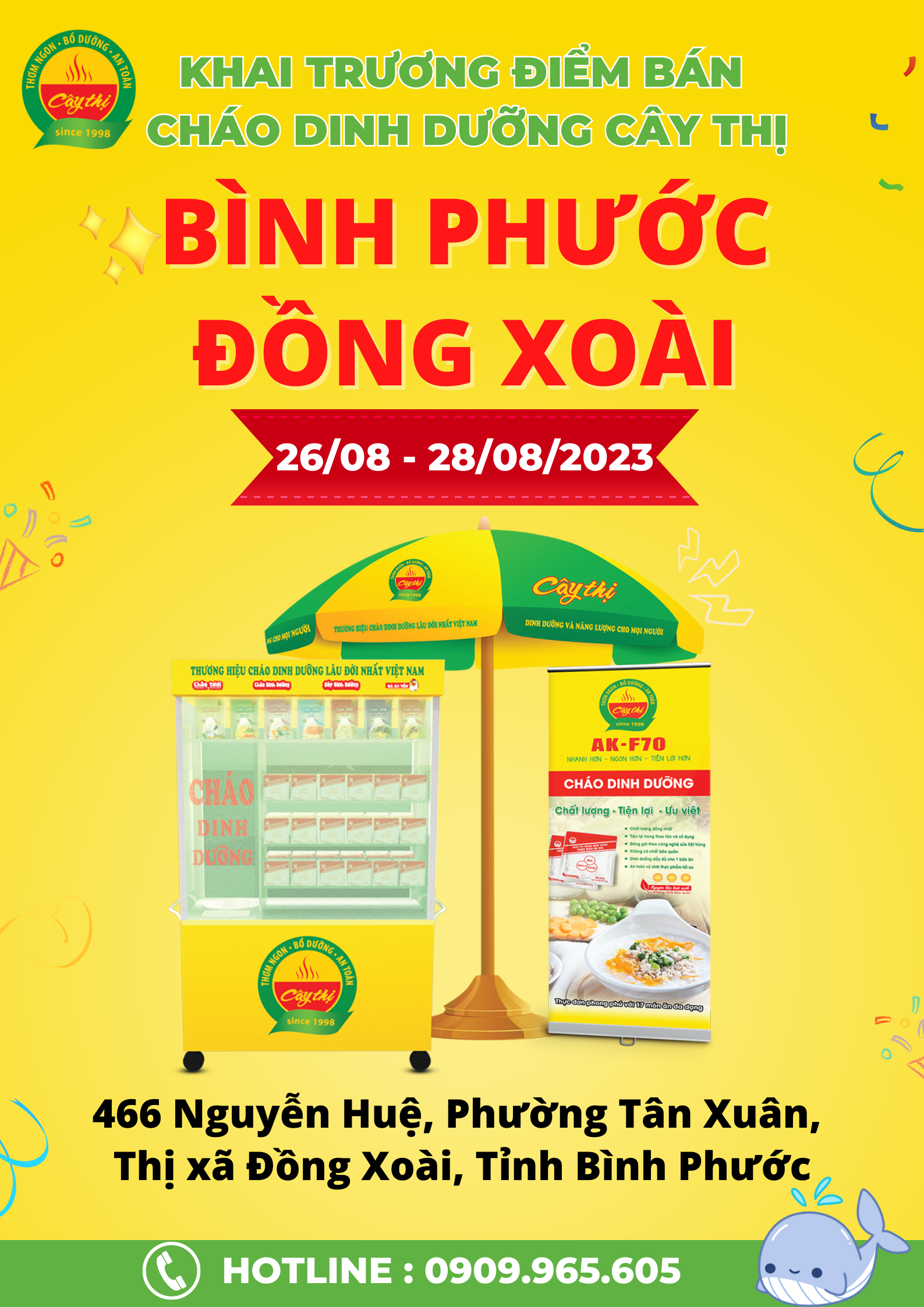 Khai trương điểm bán cháo dinh dưỡng Cây Thị Bình Phước- Đồng Xoài