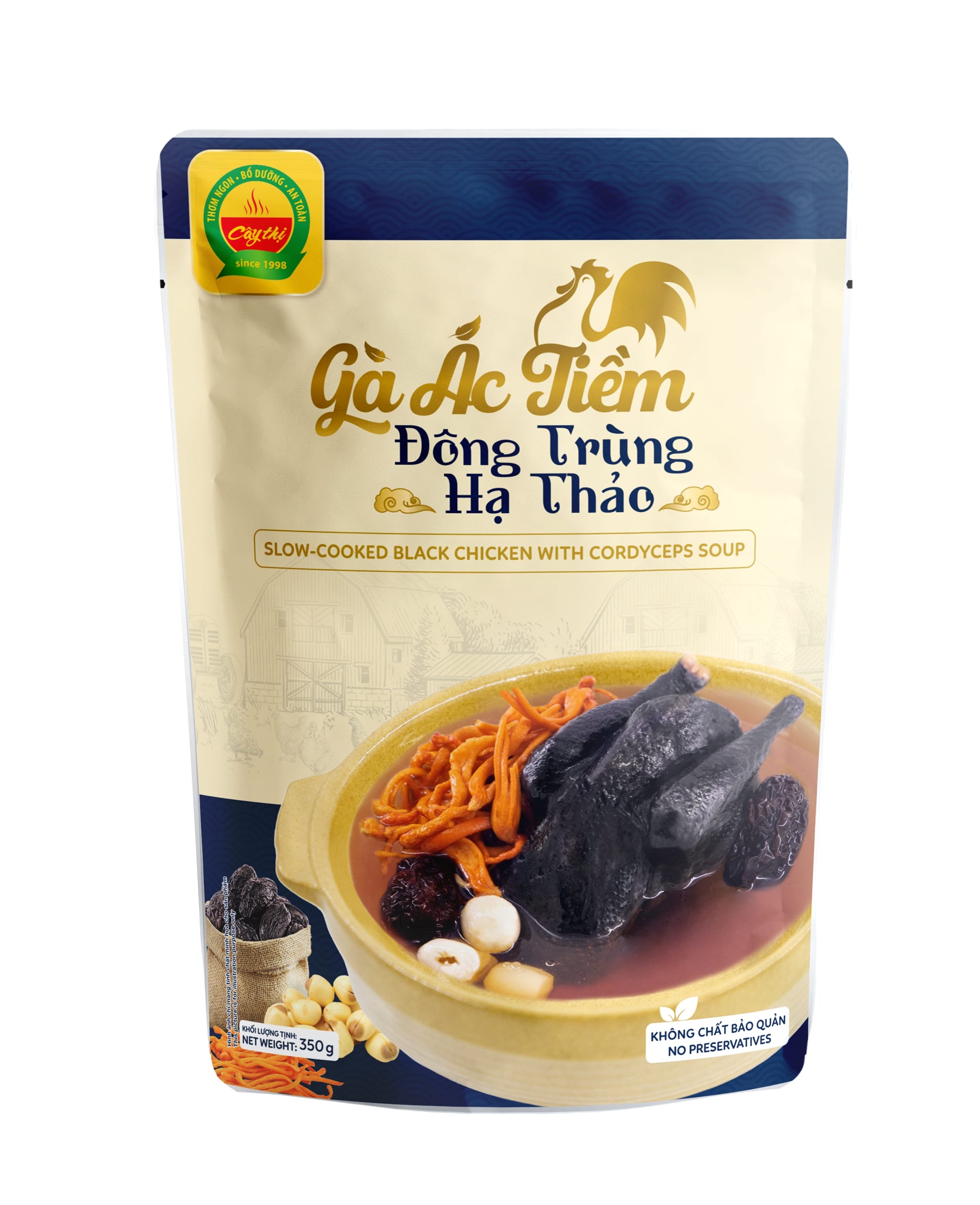 Gà Ác Tiềm Đông Trùng Hạ Thảo