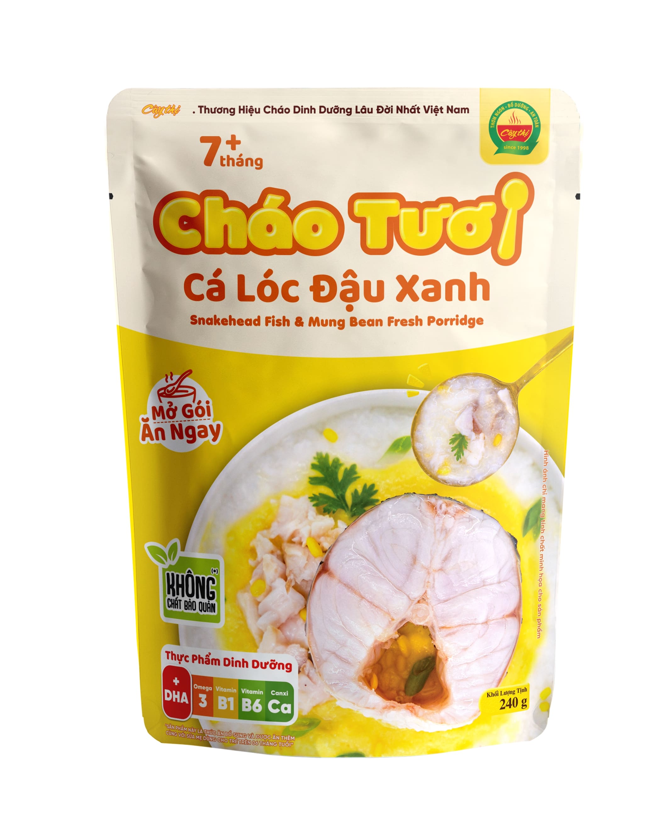 Cháo Tươi Cá Lóc Đậu Xanh