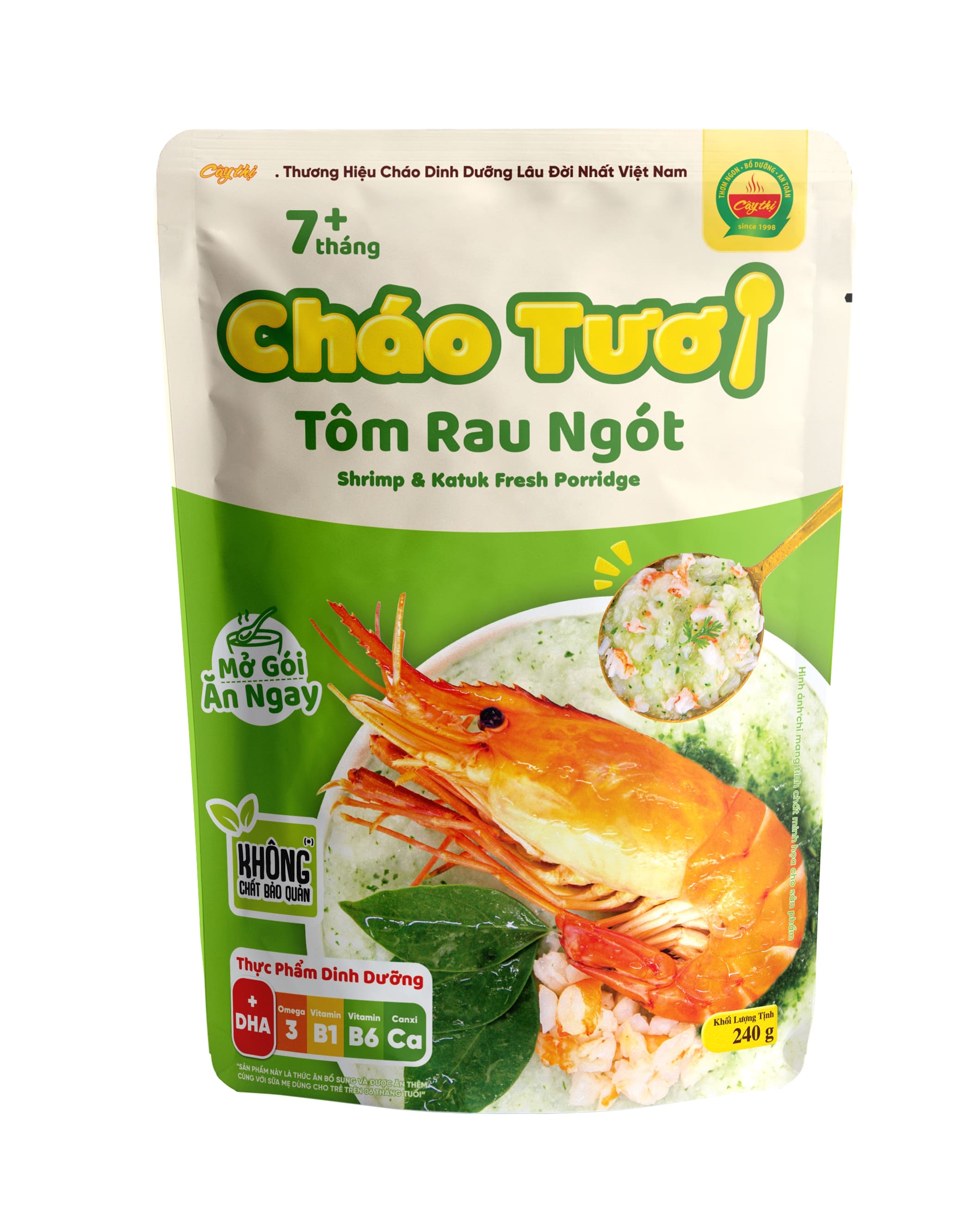 Cháo Tươi Tôm Rau Ngót