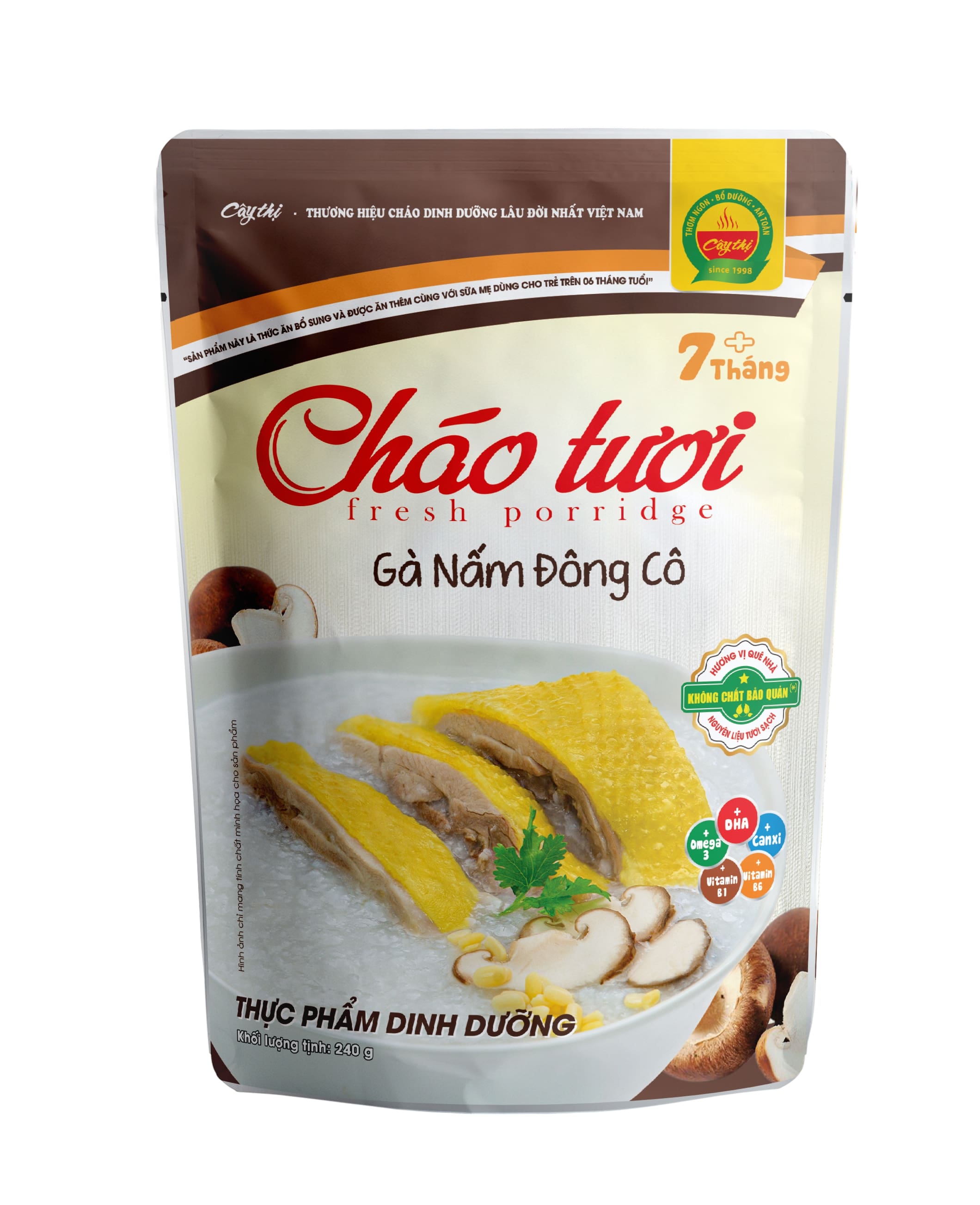 Cháo Tươi Gà Nấm Đông Cô