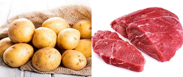Cháo thịt bò nấu với khoai tây thực đơn ăn dặm cho bé 10 tháng